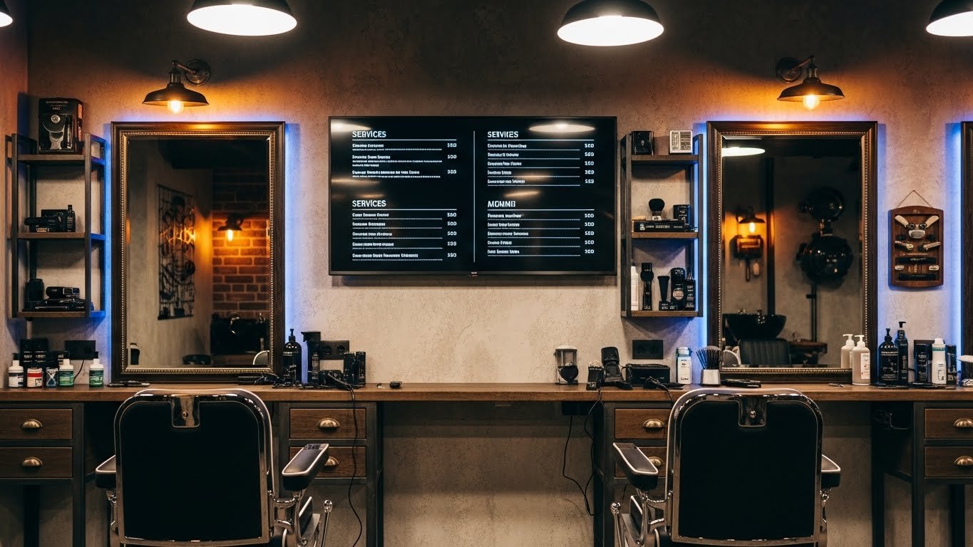Mídia Indoor para Barbershops